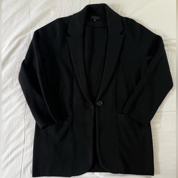 J. Crew black blazer sweater button cardigan - Picture 2 of 5